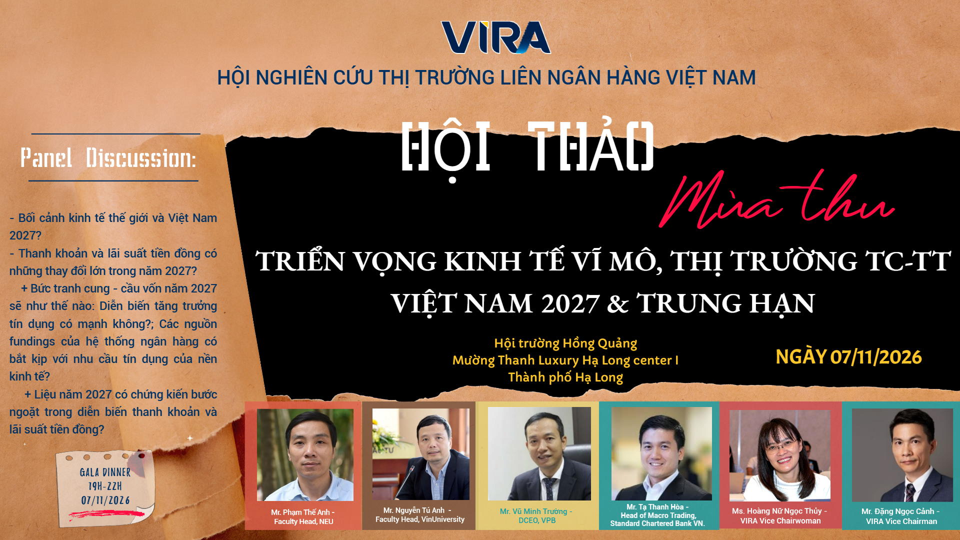 Hội thảo Mùa Thu 2026: "Triển vọng KTVM & TTTC-TT VN 2027 và trung hạn"